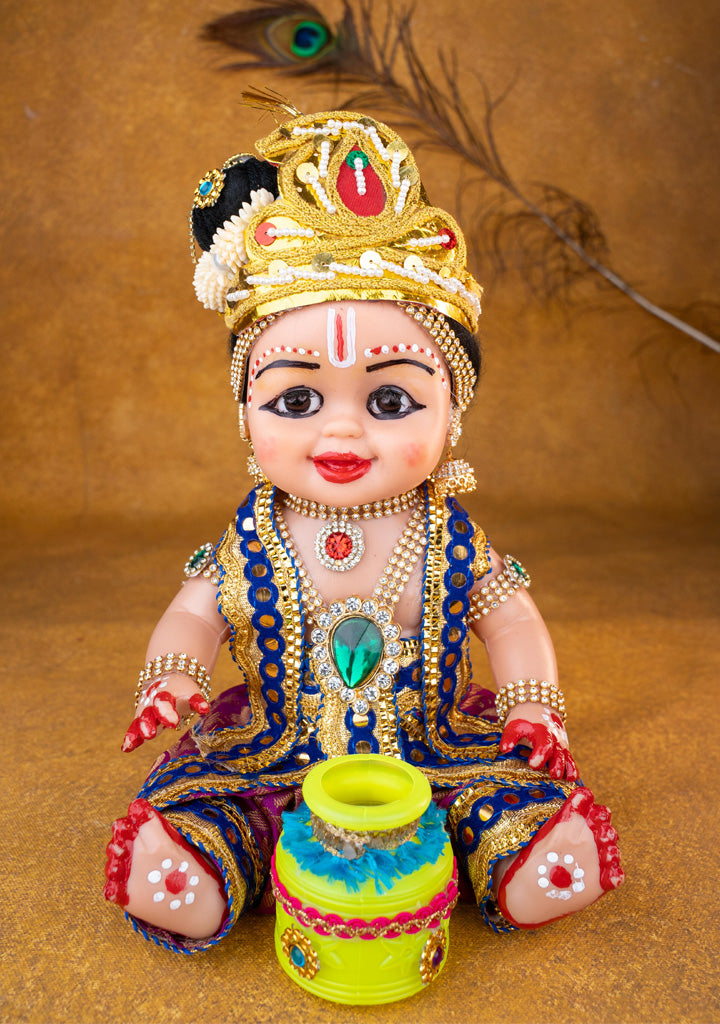 Baby Butter Krishna Doll - 11 inch - WL5371