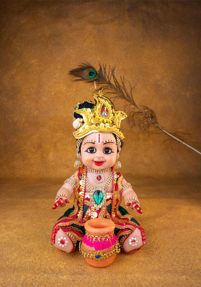 Baby Butter Krishna Doll - 11 inch - WL5371