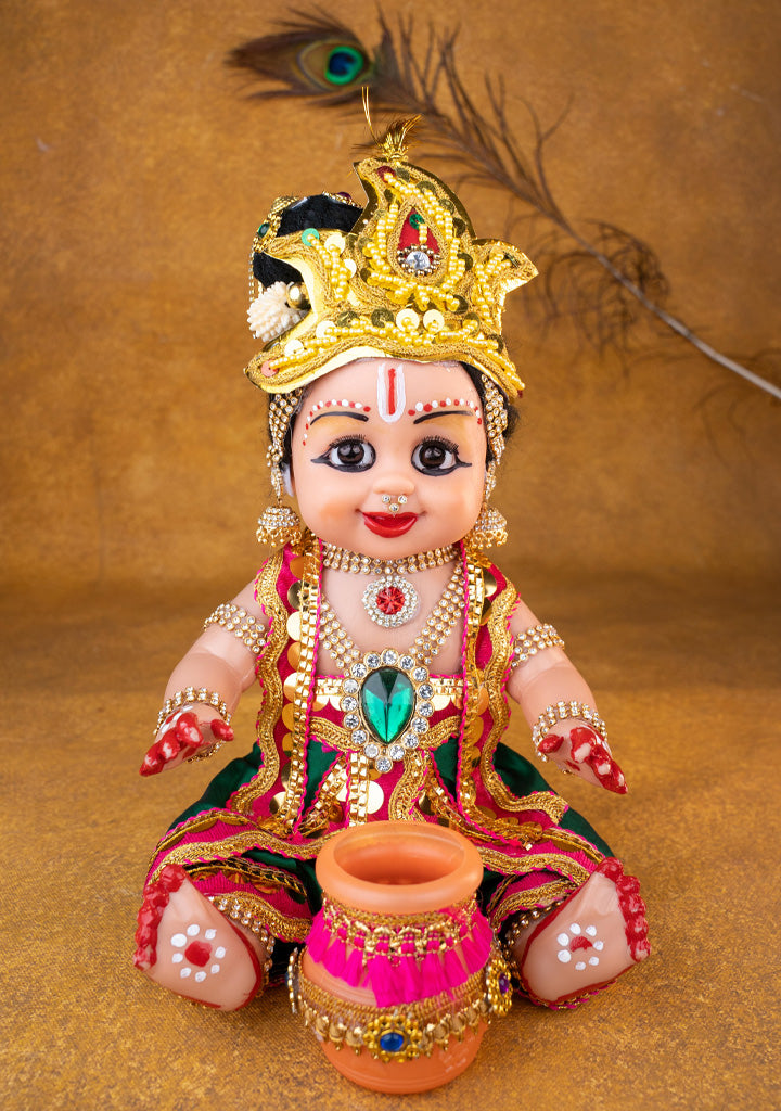Baby Butter Krishna Doll - 11 inch - WL5371