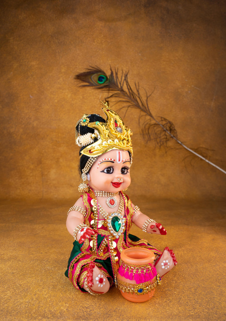 Baby Butter Krishna Doll - 11 inch - WL5371