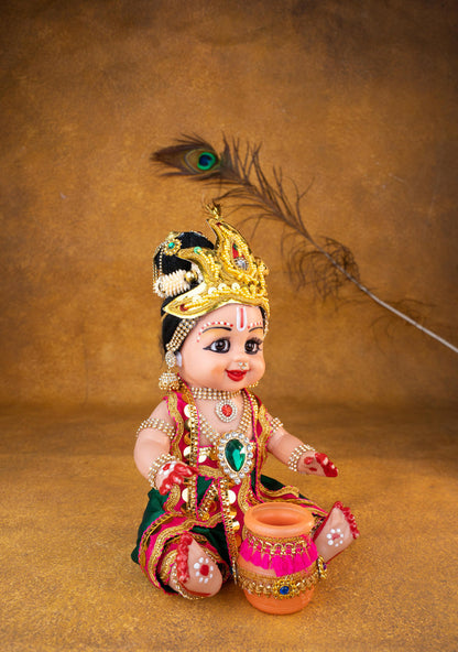 Baby Butter Krishna Doll - 11 inch - WL5371