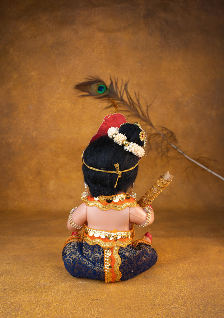 Baby Krishna with Flute Doll - 11 inch - WL5372