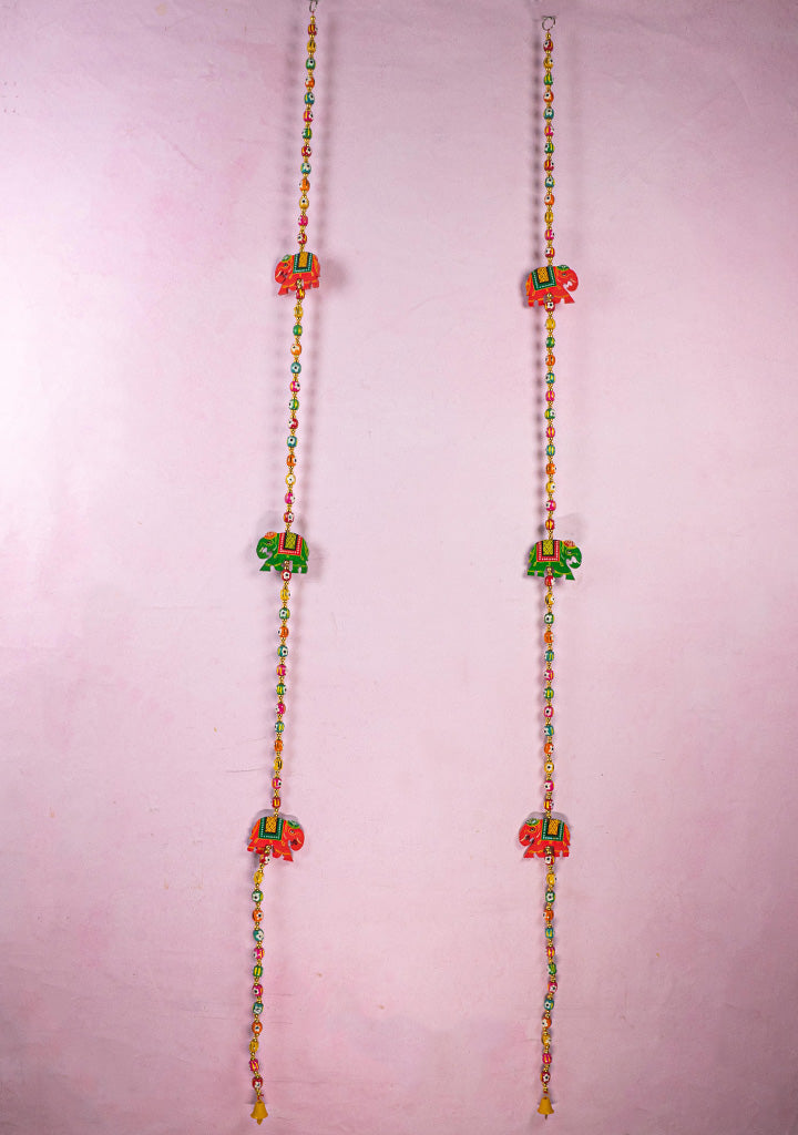Kondapalli - Elephant Thoran with Bell - Set of 2 - WL5375