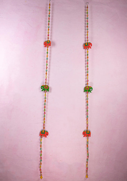 Kondapalli - Elephant Thoran with Bell - Set of 2 - WL5375