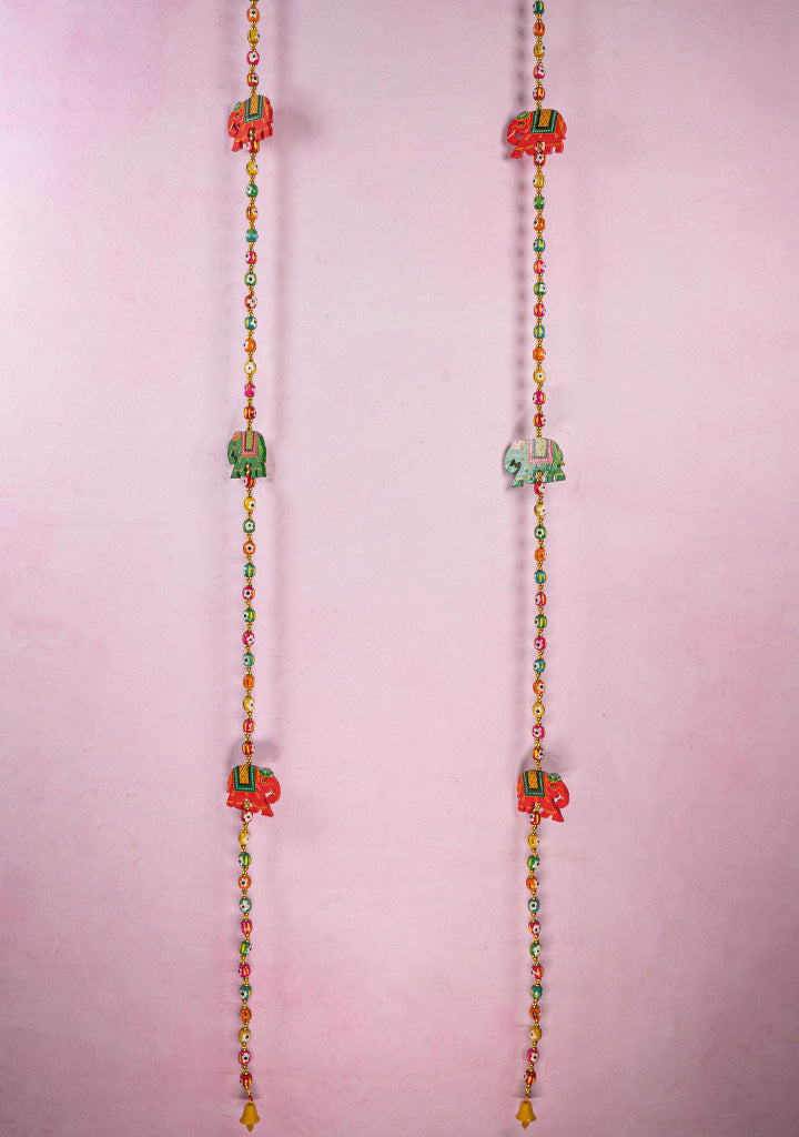 Kondapalli - Elephant Thoran with Bell - Set of 2 - WL5375