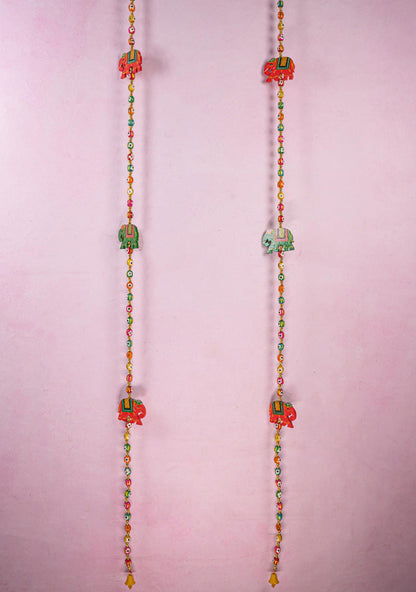 Kondapalli - Elephant Thoran with Bell - Set of 2 - WL5375
