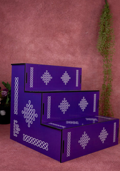 3 Step - Dismantable Golu Padi - Kolam Design - WL5376-1