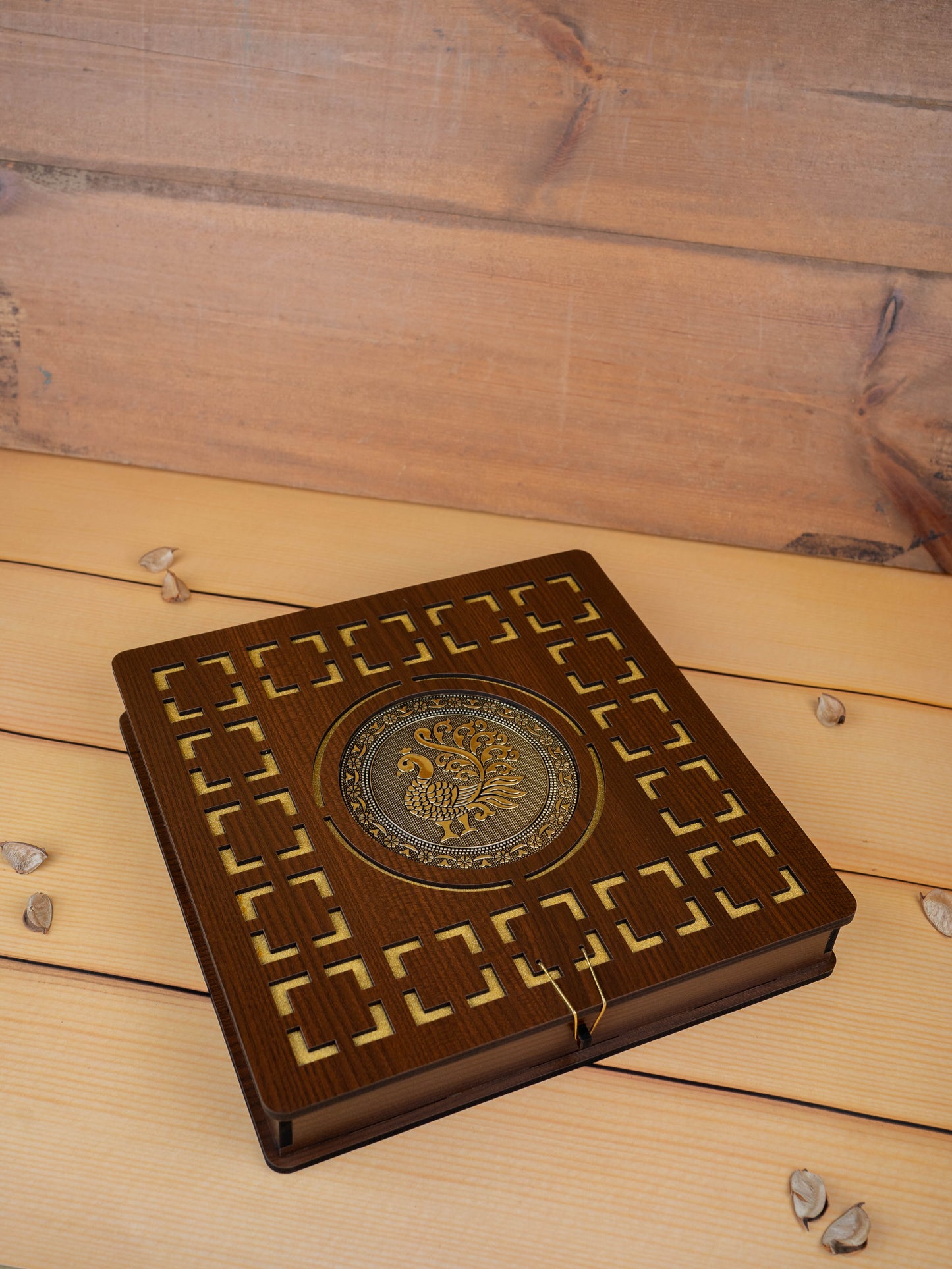 Brown Annapakshi Dry Fruit Box - 12x12 inch - WL5383-2