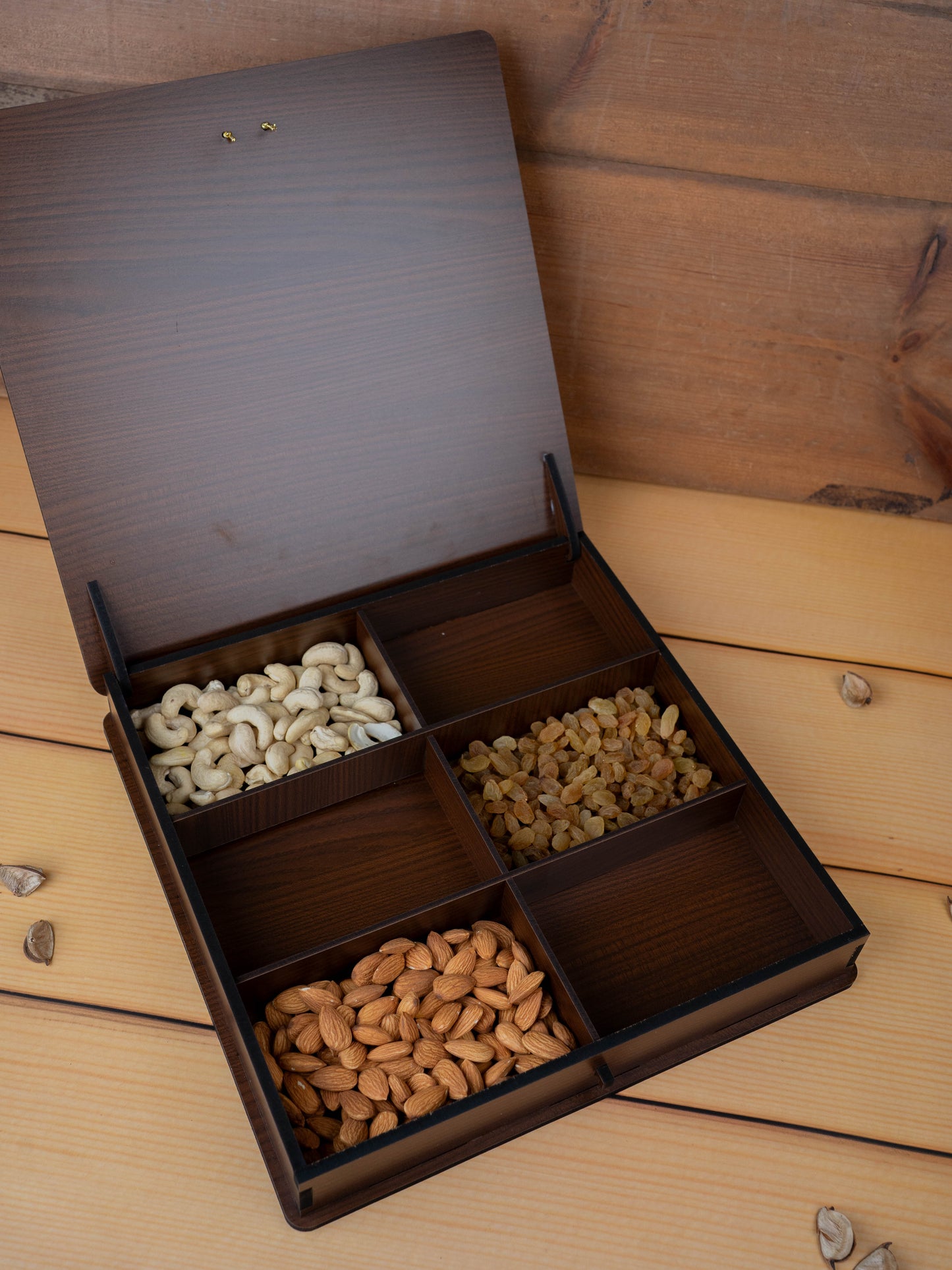 Brown Annapakshi Dry Fruit Box - 12x12 inch - WL5383-2