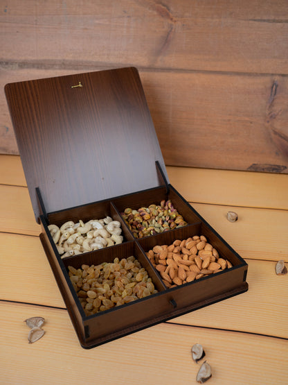 Brown Annapakshi Dry Fruit Box- 10x10 inch - WL5384-2