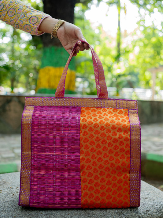 Half and Half Korai Handbag - 12x12 inch - WL5389
