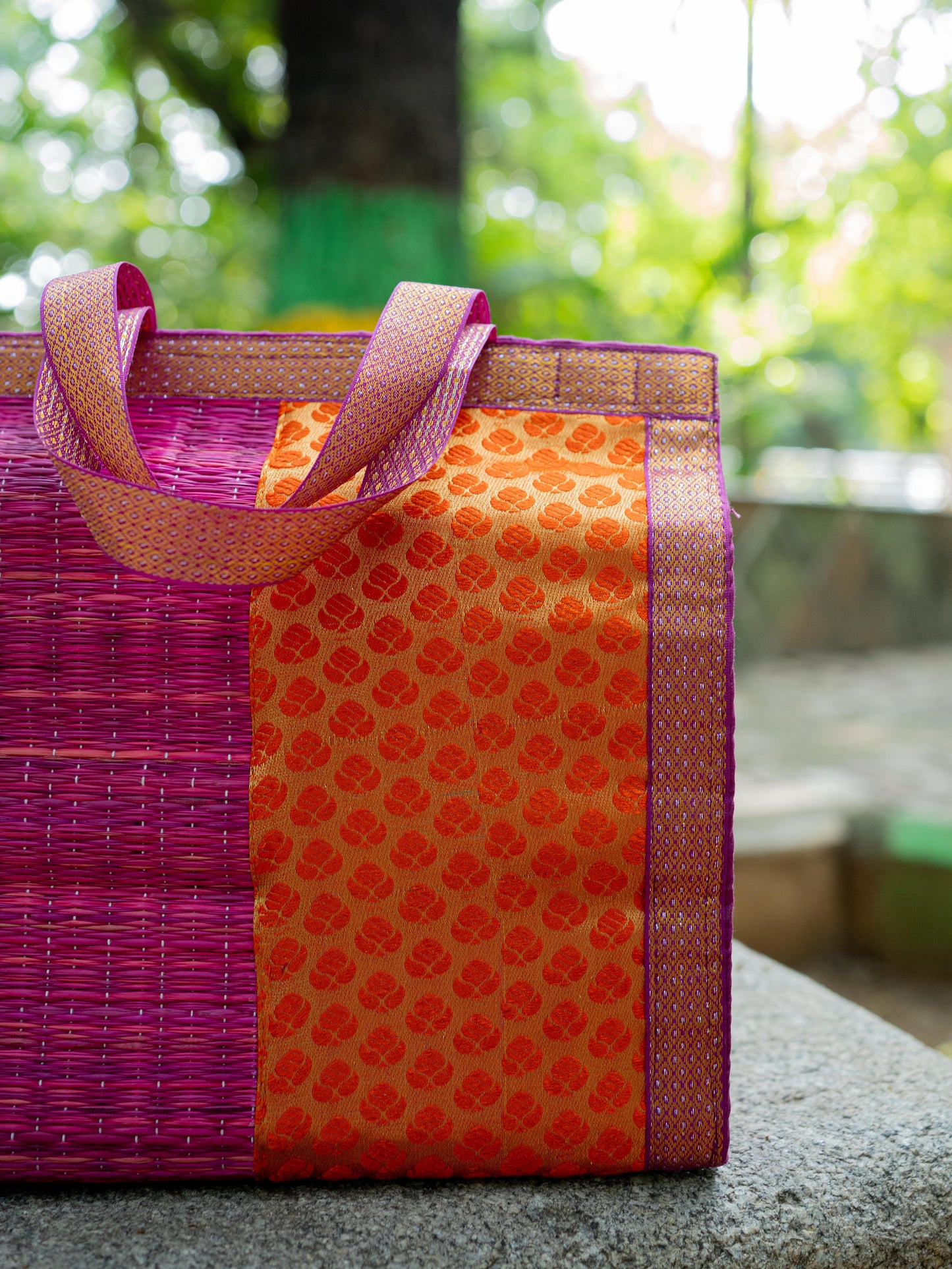 Half and Half Korai Handbag - 12x12 inch - WL5389