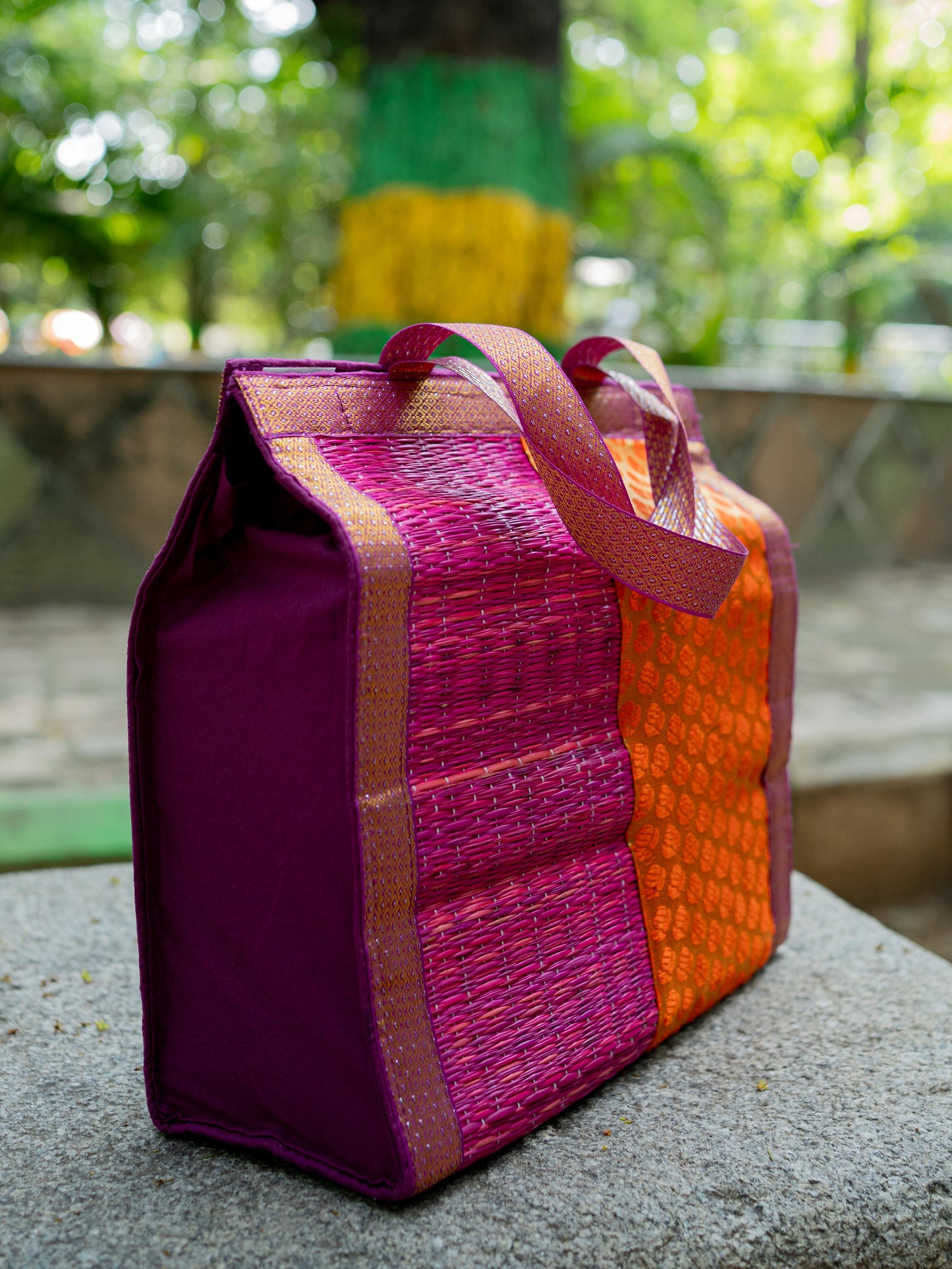 Half and Half Korai Handbag - 12x12 inch - WL5389