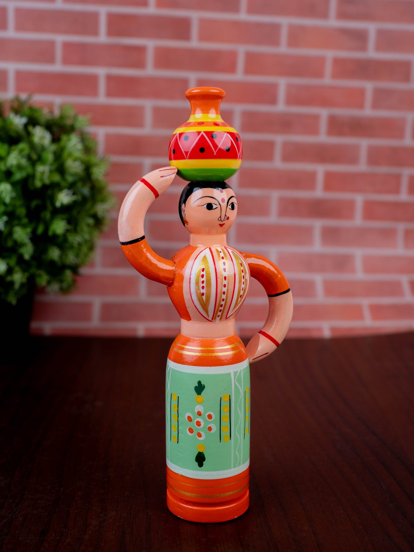Kondapalli - Lady with Pot - 8 inch - WL5394-2