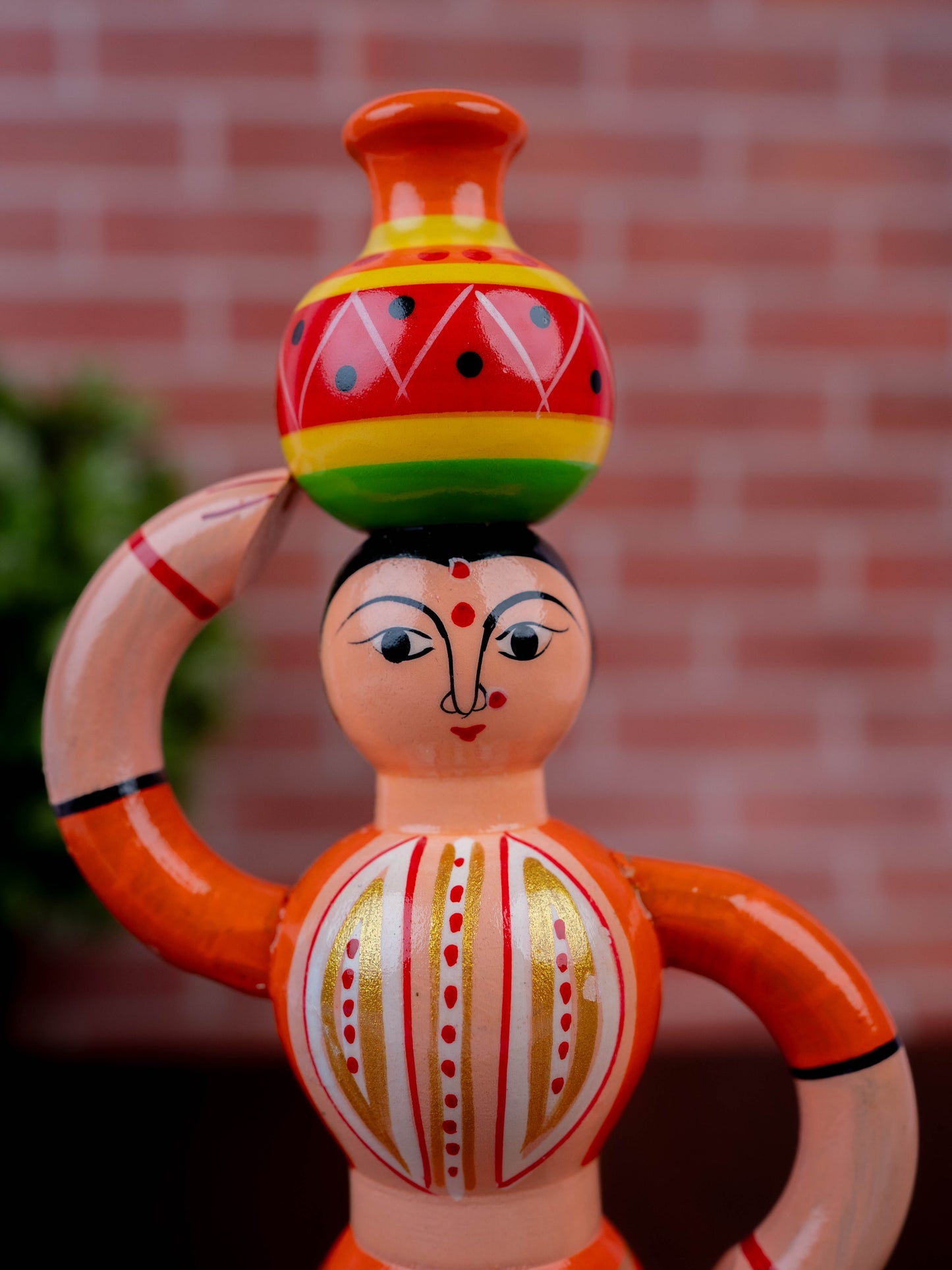 Kondapalli - Lady with Pot - 8 inch - WL5394-2