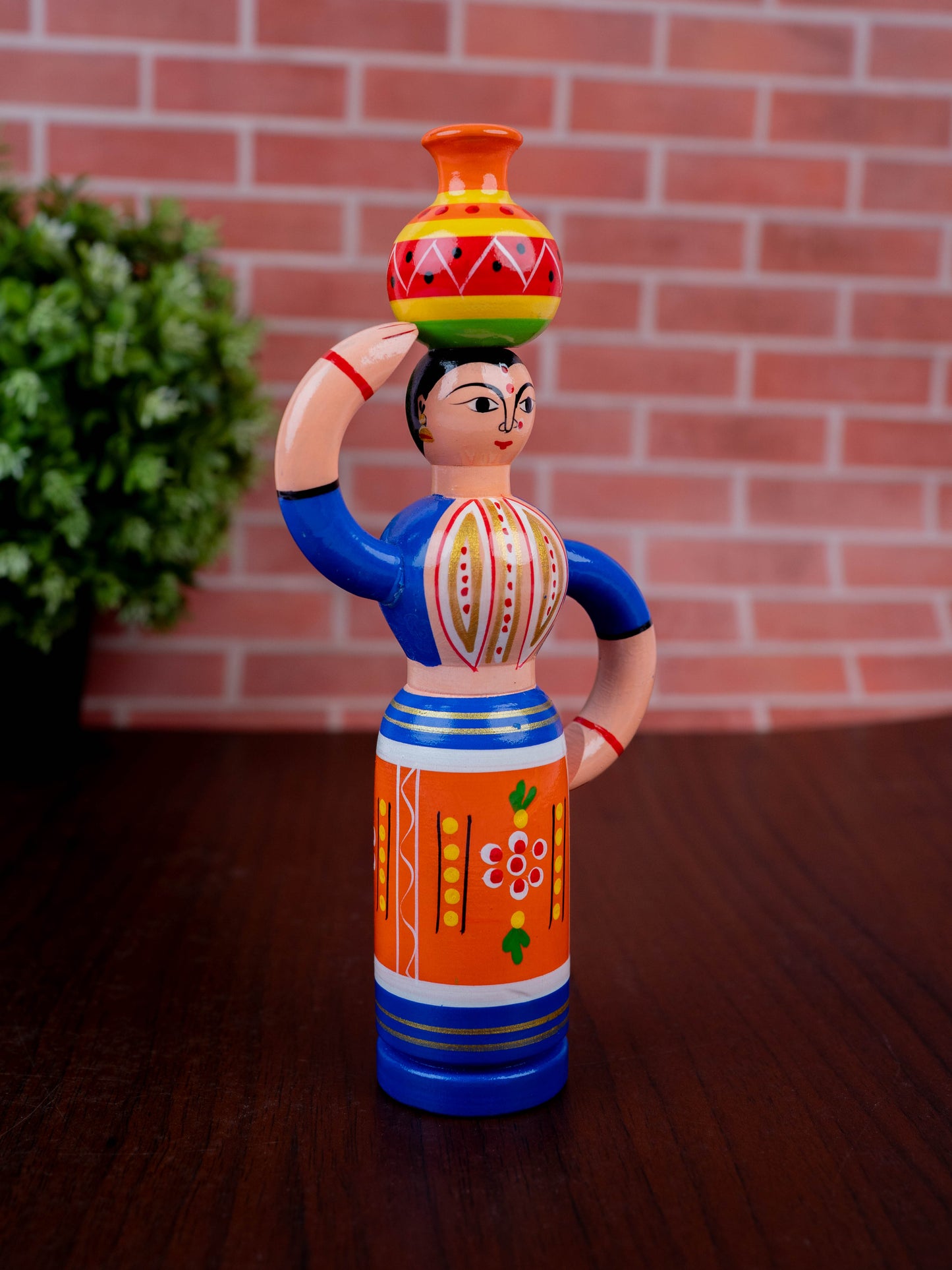 Kondapalli - Lady with Pot - 8 inch - WL5394-2