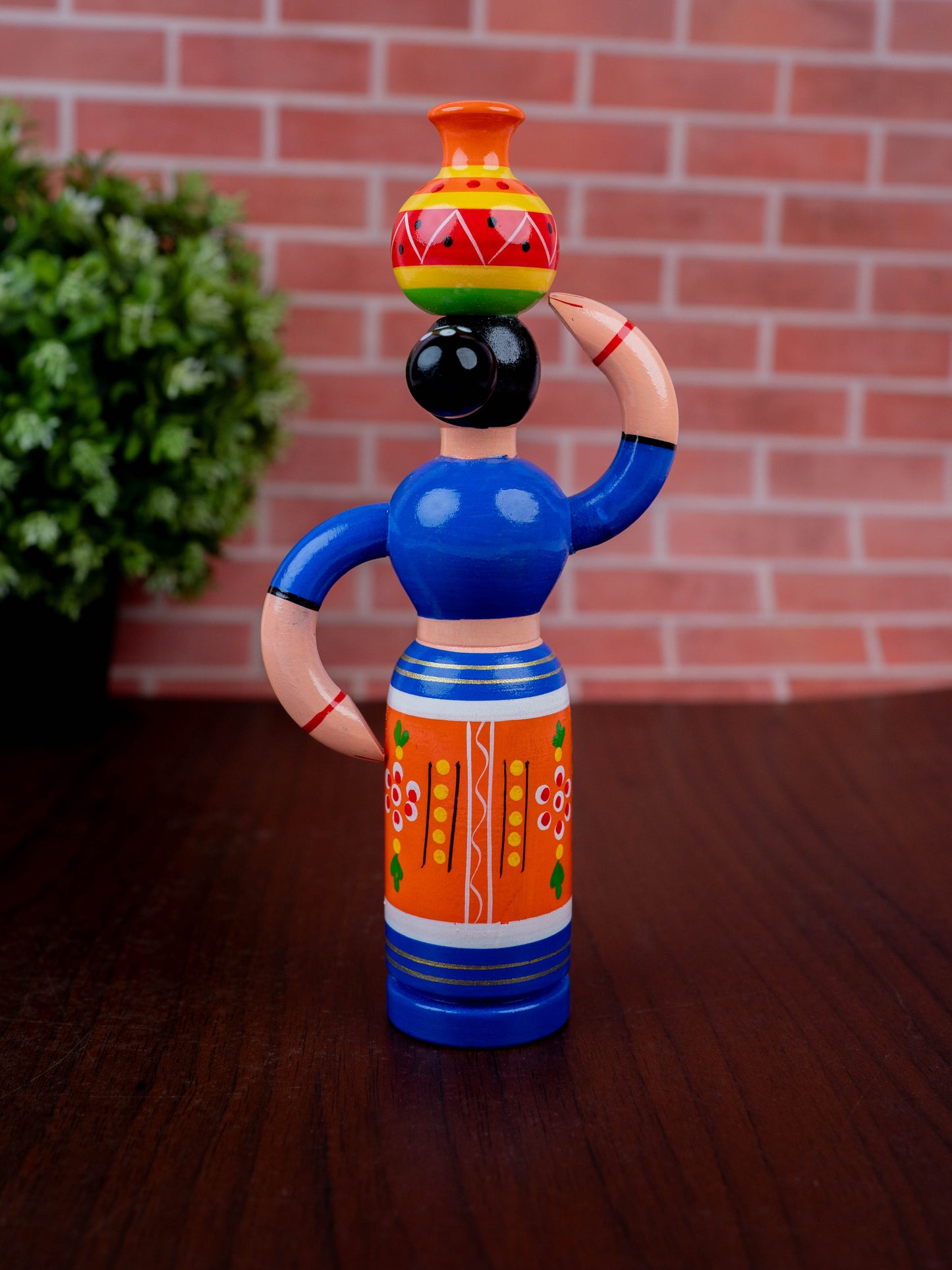 Kondapalli - Lady with Pot - 8 inch - WL5394-2