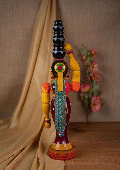 Kondapalli - Lady with 3 Pot - 20 inch - WL5395