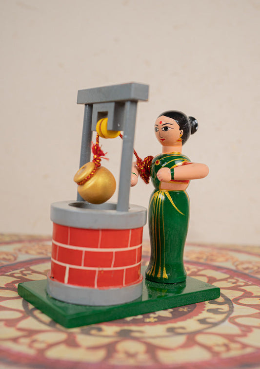 Kondapalli - Lady with Well - 6 inch - WL5396