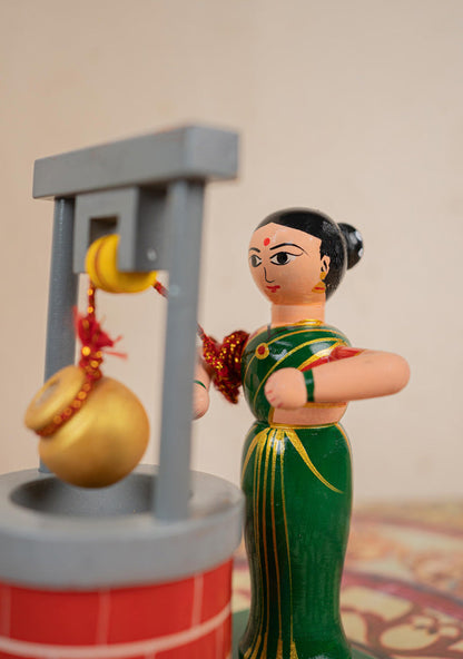 Kondapalli - Lady with Well - 6 inch - WL5396