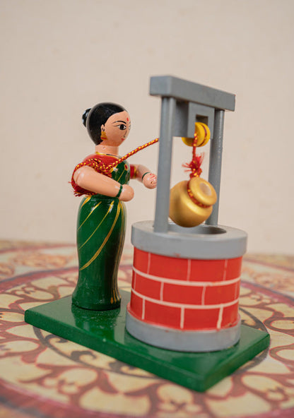Kondapalli - Lady with Well - 6 inch - WL5396