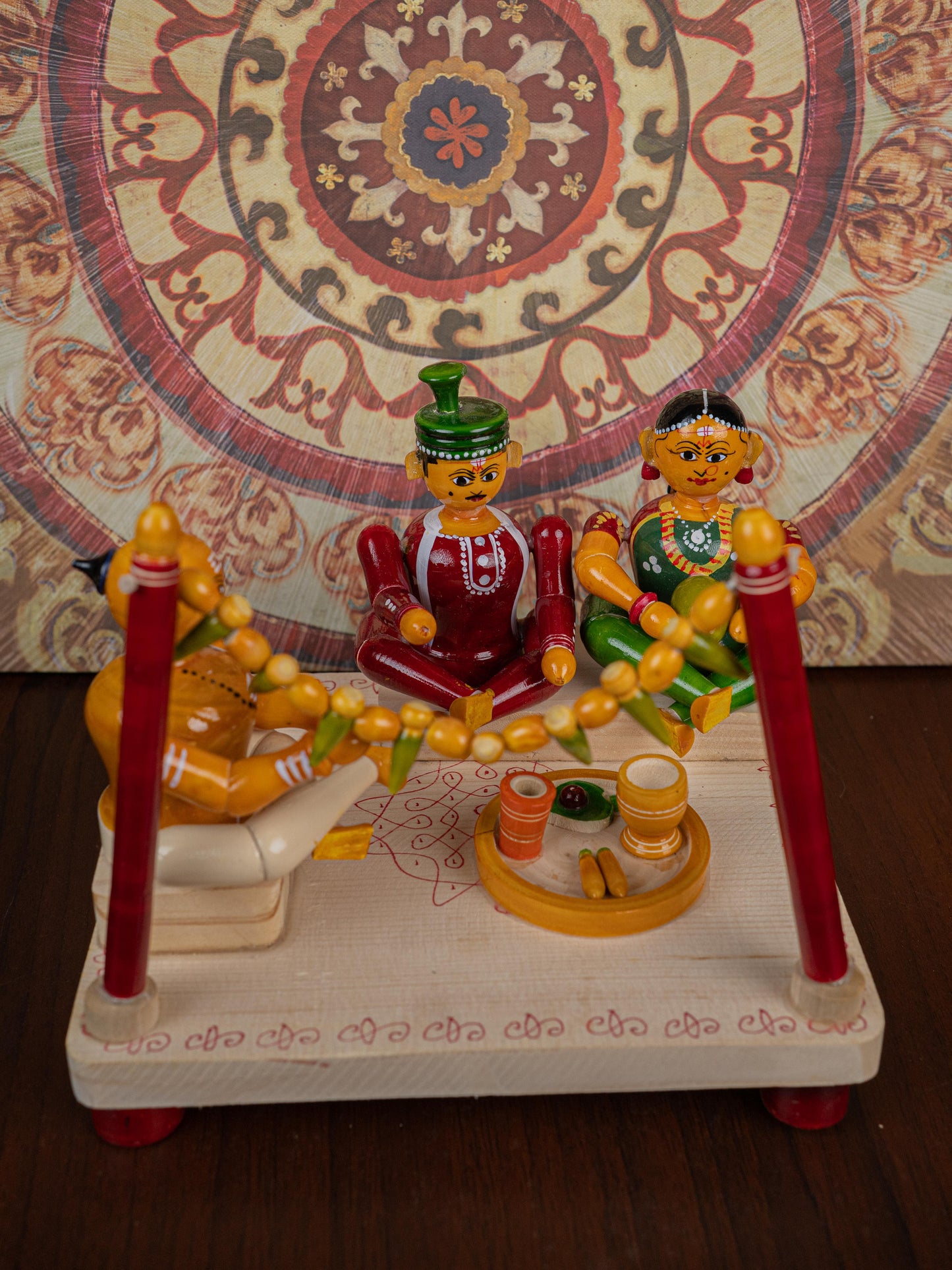 Kondapalli - Marriage Set with Mandapam - 6 inch - WL5399