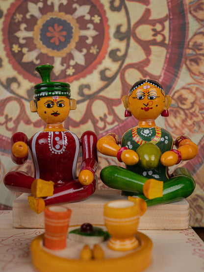 Kondapalli - Marriage Set with Mandapam - 6 inch - WL5399