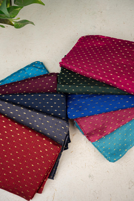 Raw Silk Blouse Bit - Set of 10 - Assorted Colors - WL5405