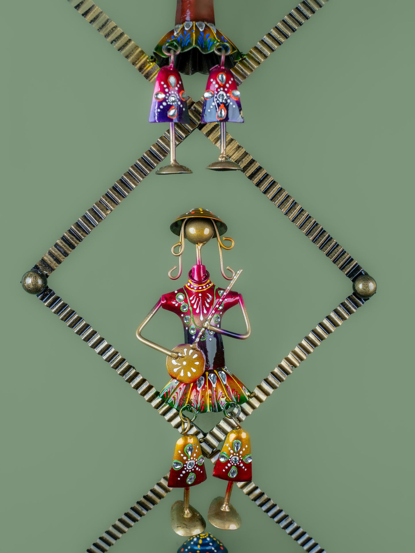 Metal Handpainted Musician on Frame - 36 inch - WL5406