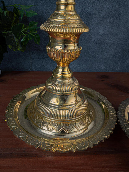 Brass Annapakshi Kuthu Vilakku - 30 inch - WL5408