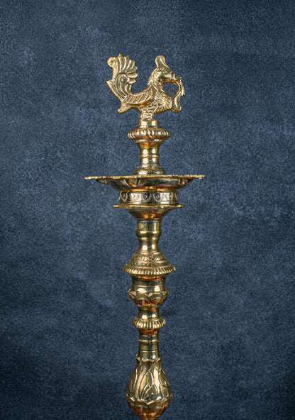 Brass Annapakshi Kuthu Vilakku - 28 inch - WL5409