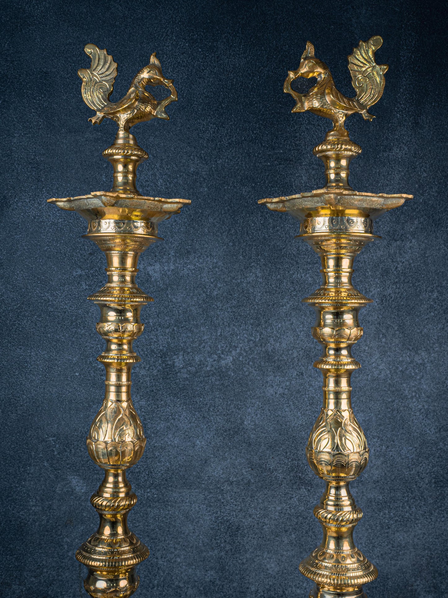 Brass Annapakshi Kuthu Vilakku - 39 inch - WL5410
