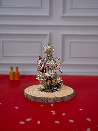 Brass Antique Lakshmi Idol - 4 inch - WL5413