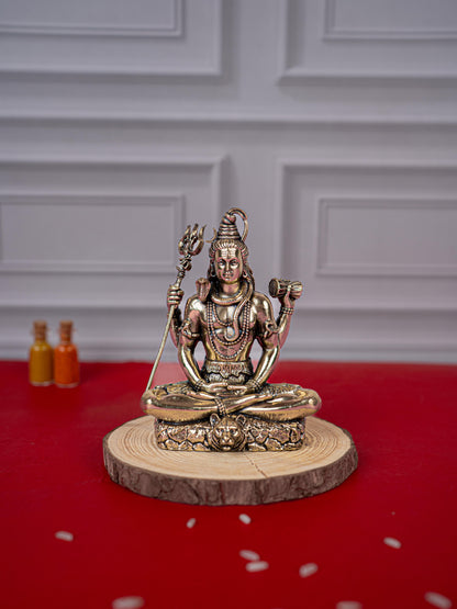 Brass Antique Shivan Idol - 4 inch - WL5416