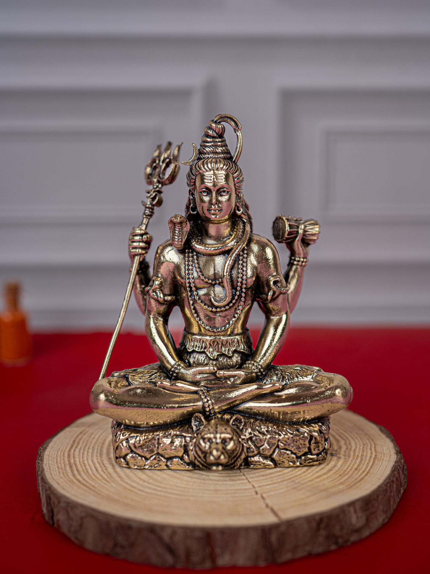 Brass Antique Shivan Idol - 4 inch - WL5416