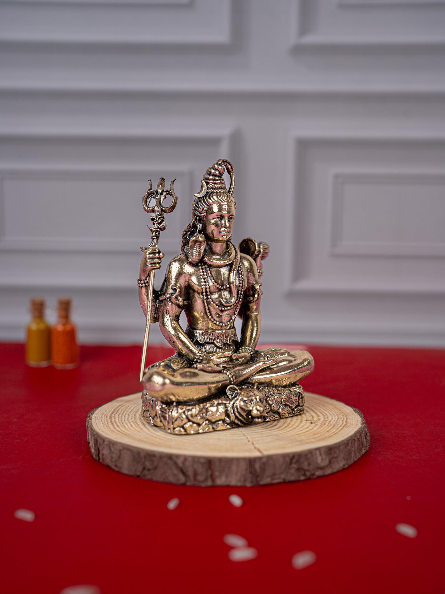 Brass Antique Shivan Idol - 4 inch - WL5416