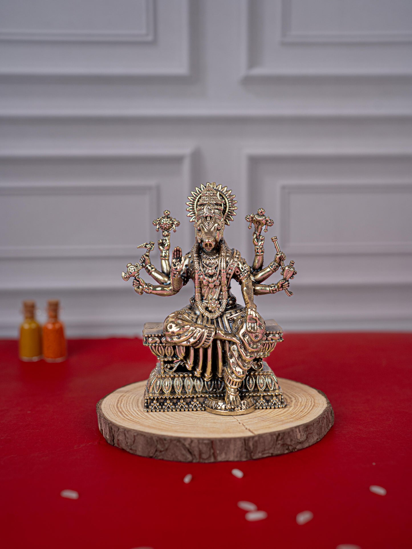 Brass Antique Varahi Idol - 4 inch - WL5417