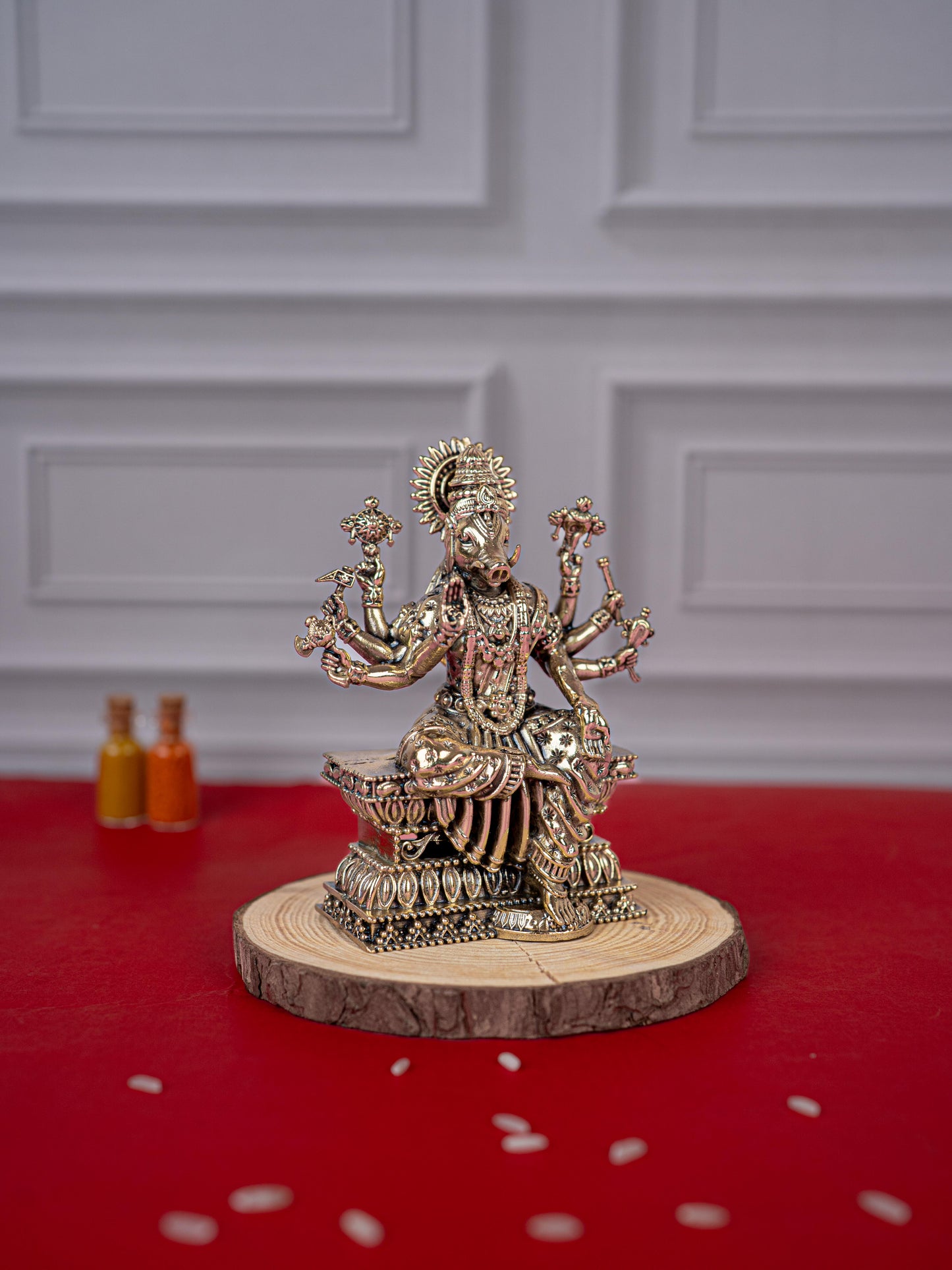 Brass Antique Varahi Idol - 4 inch - WL5417