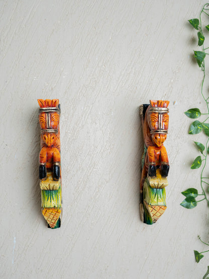 Wooden Carved Horse Bracket - 12 inch - Set of 2 - WL5424