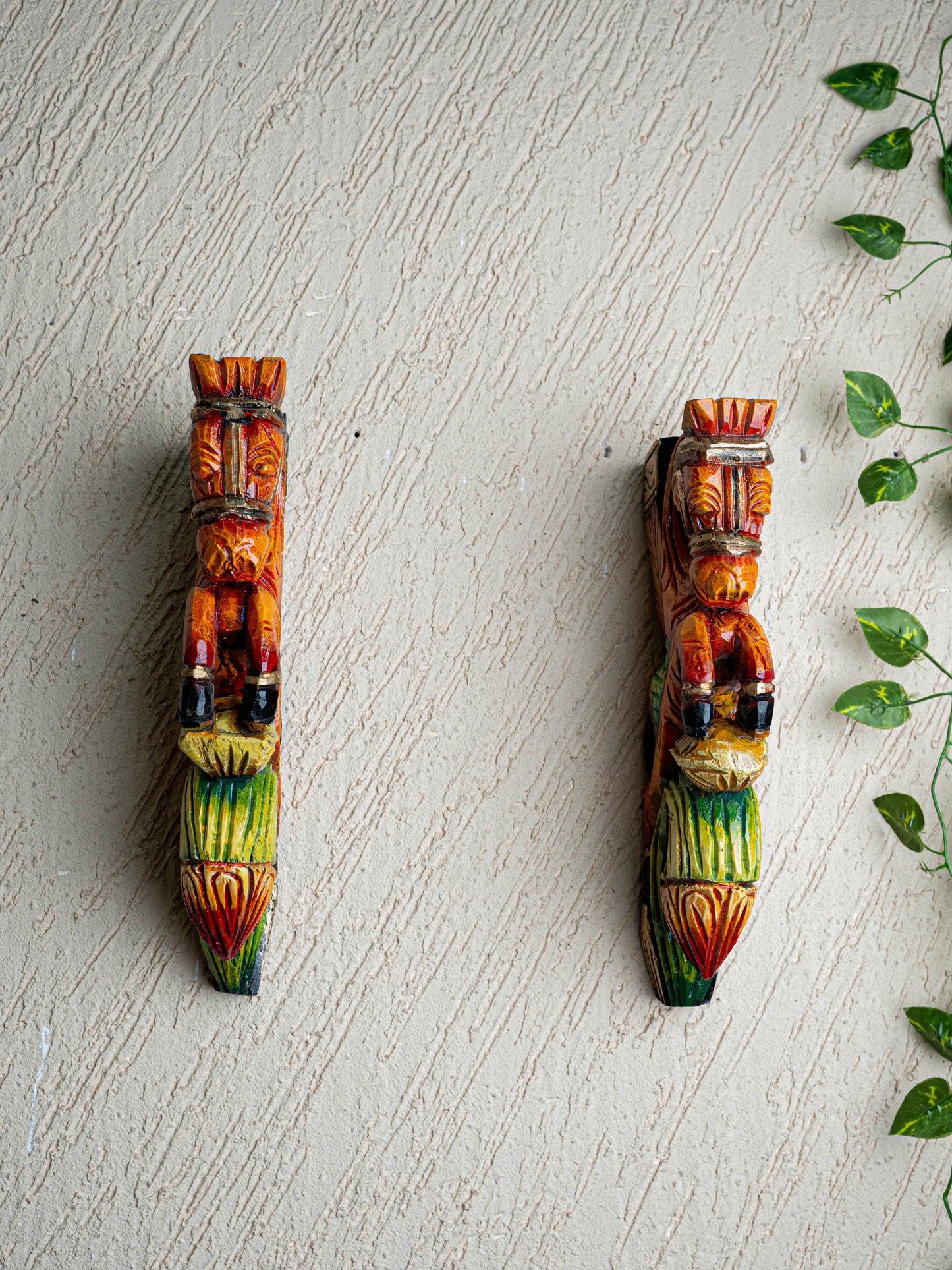 Wooden Carved Horse Bracket - 12 inch - Set of 2 - WL5424
