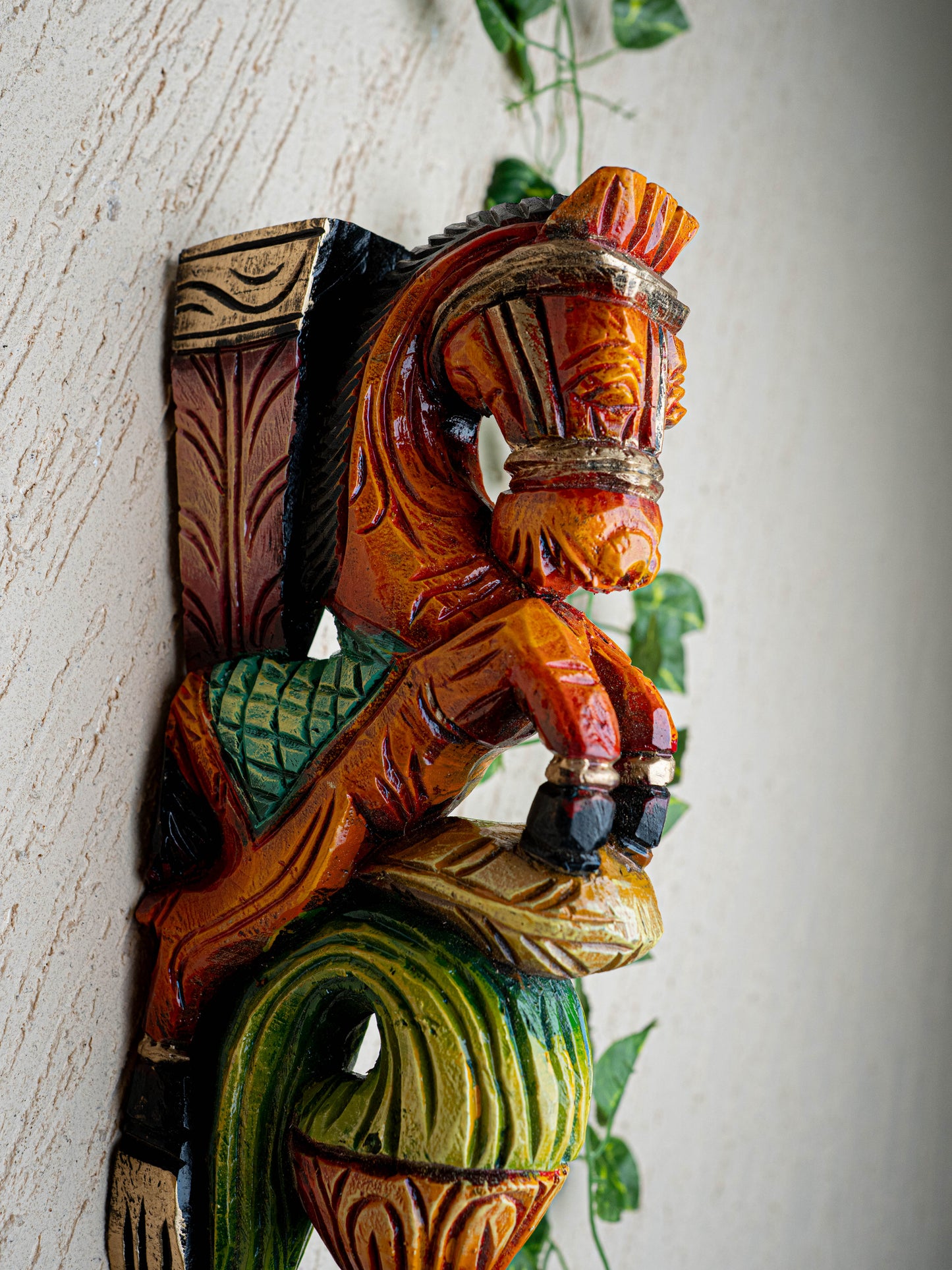 Wooden Carved Horse Bracket - 12 inch - Set of 2 - WL5424