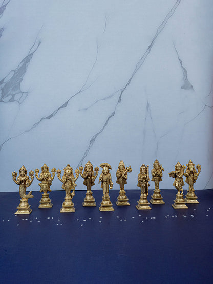 Brass Dasavatharam Idols - 5 inch - WL5427