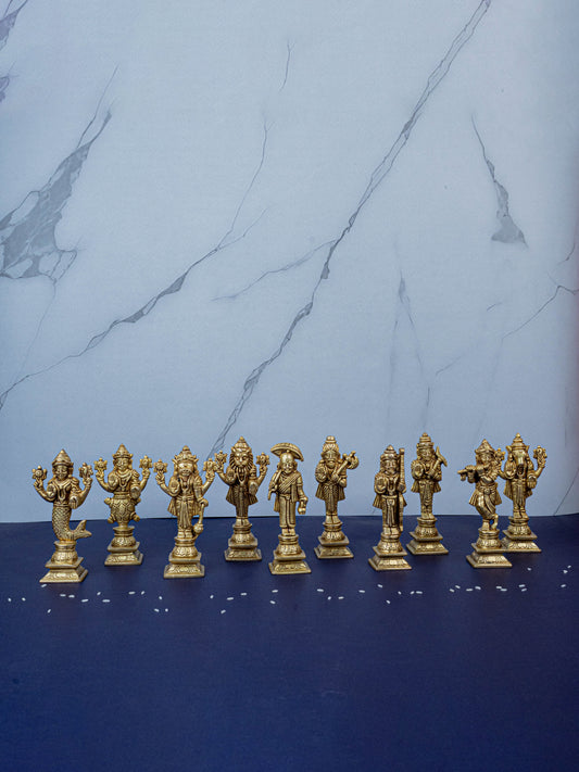 Brass Dasavatharam Idols - 5 inch - WL5427