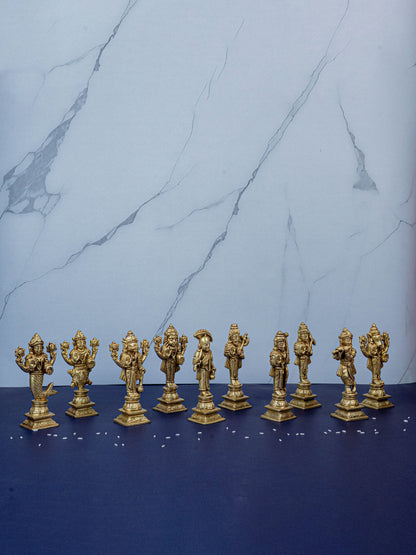 Brass Dasavatharam Idols - 5 inch - WL5427