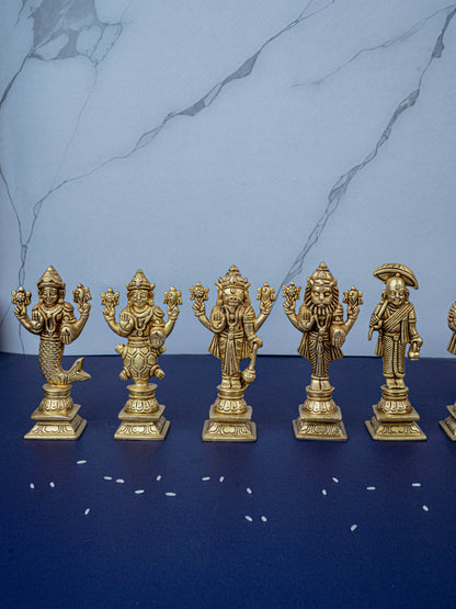 Brass Dasavatharam Idols - 5 inch - WL5427
