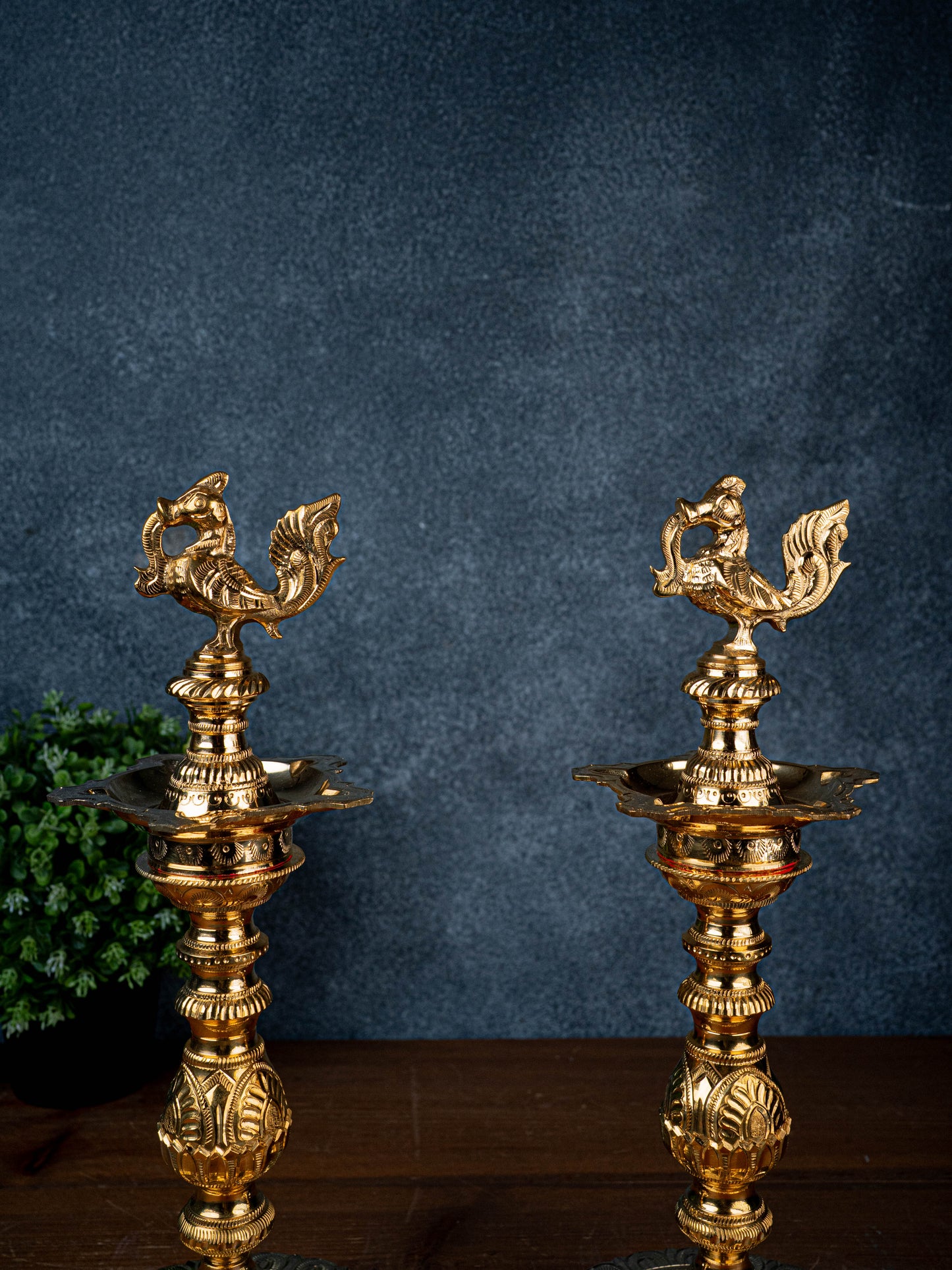 Brass Annapakshi Kuthu Vilakku - 15 inch - WL5428
