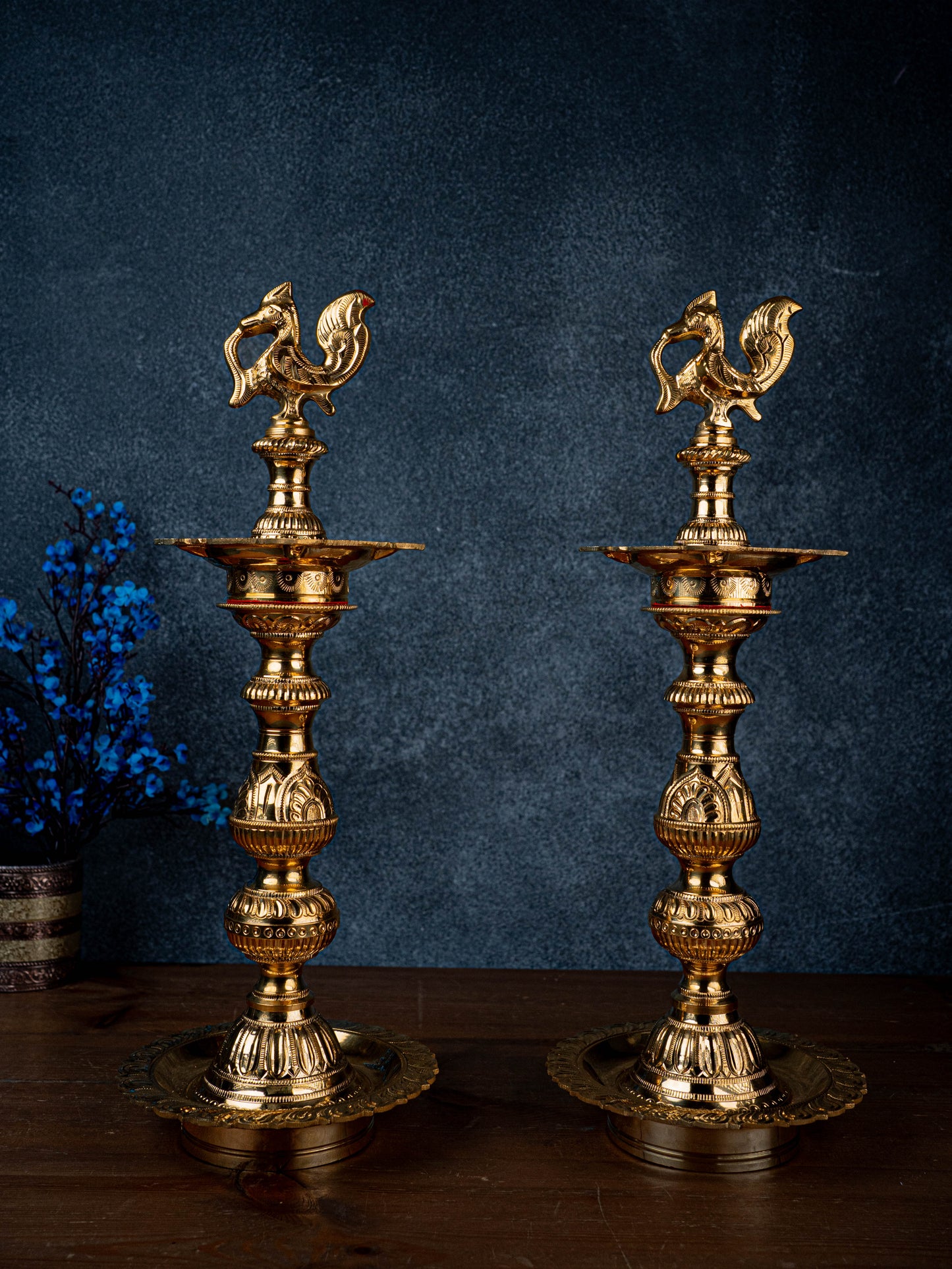Brass Annapakshi Kuthu Vilakku - 18 inch - WL5429