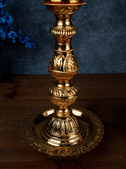 Brass Annapakshi Kuthu Vilakku - 18 inch - WL5429