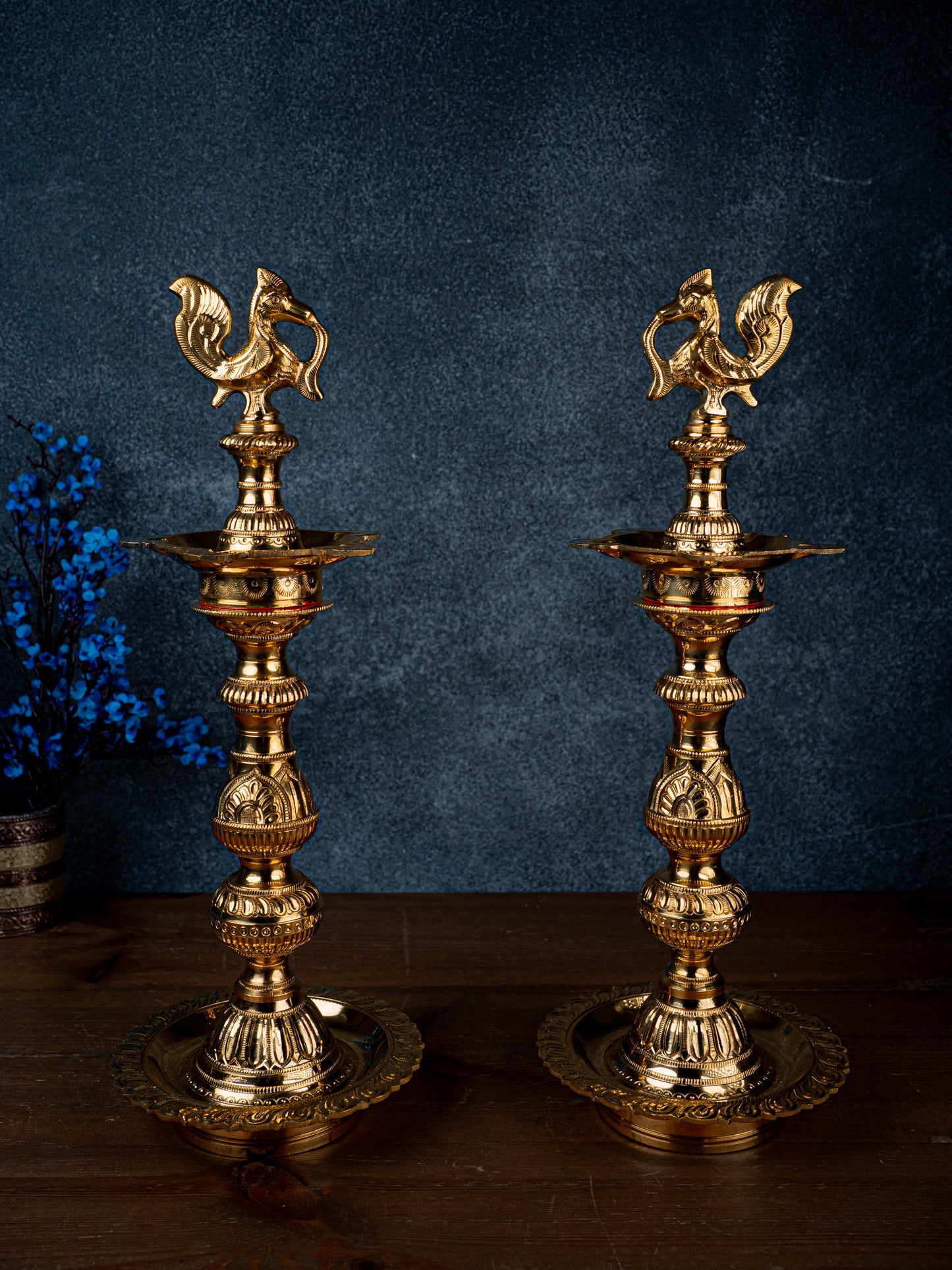 Brass Annapakshi Kuthu Vilakku - 18 inch - WL5429