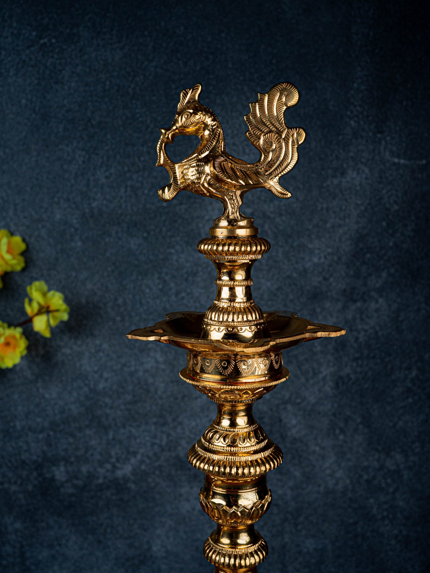 Brass Annapakshi Kuthu Vilakku - 23 inch - WL5430